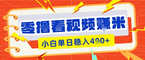 零撸看视频躺Z项目,看一个20秒的视频获得 0.3 米,小白一天收益几张,看得越多奖励权重越高-网创小站