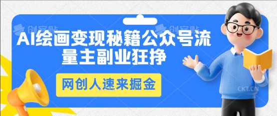 AI绘画变现秘籍：公众号流量主副业狂挣，网创人速来掘金-网创小站