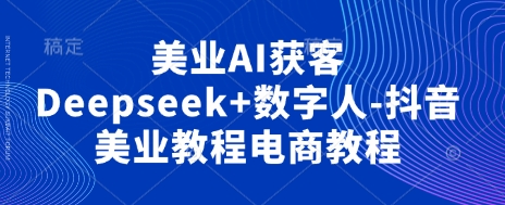 美业AI获客Deepseek+数字人-抖音美业教程电商教程-网创小站