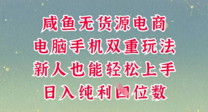 咸鱼无货源电商,多种运营方式,带你从零到一拿结果,可做代运营,也可软件一键发布【揭秘】-网创小站