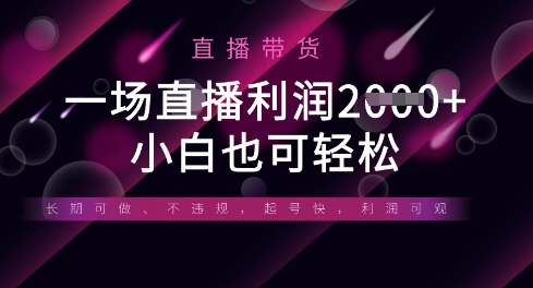 半无人直播带货，一场利润数张，适合所有平台玩法，小白也可轻松-网创小站